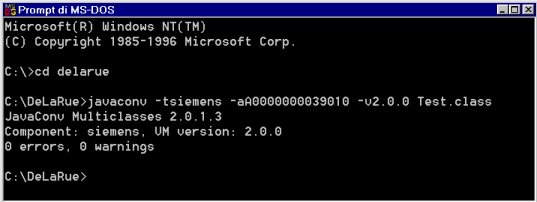 Figura 1 - JavaConv in ambiente Windows NT