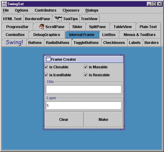 Figura 6 - Multiple Document Interface con Swing