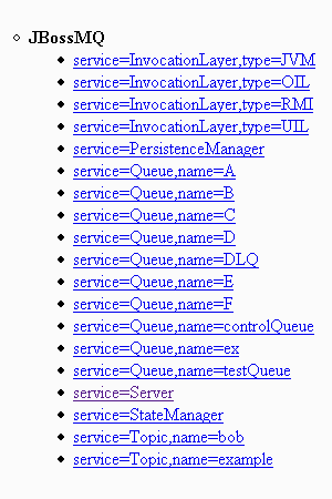Figura 1 - Lista servizi JBoss