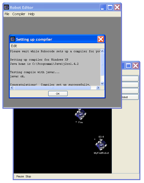 Figura 2 - L'IDE di Robocode