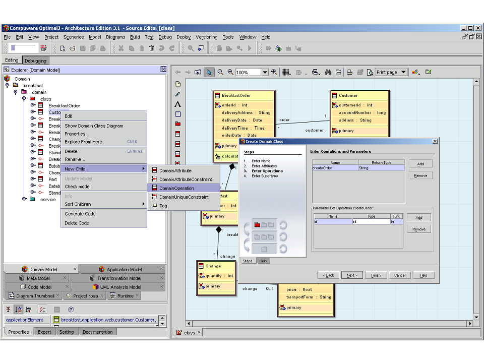 Figura 12 - Modificare il PIM - Creazione di una Operation