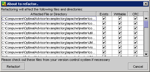 Figura 8 - Verifica ultima della attuazione del Refactoring