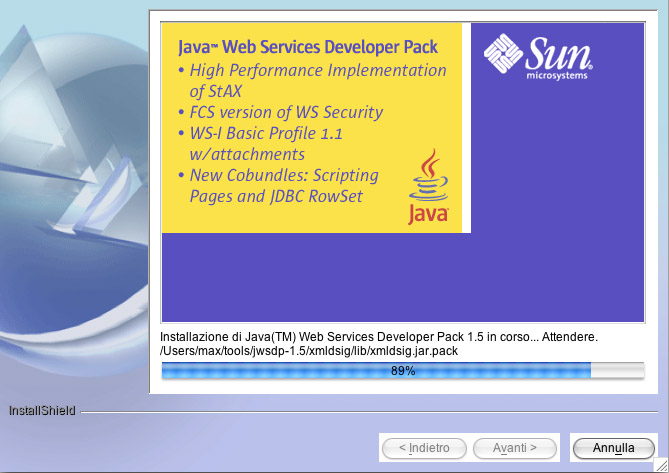 Figura 1 - Le tecnologie presenti in JWSDP 1.5