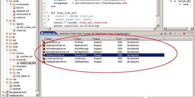 Figura 2 - Server WebBrick disponibile per il progetto