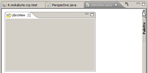 Figura 5 - Una view vuota aperta con Visual Editor