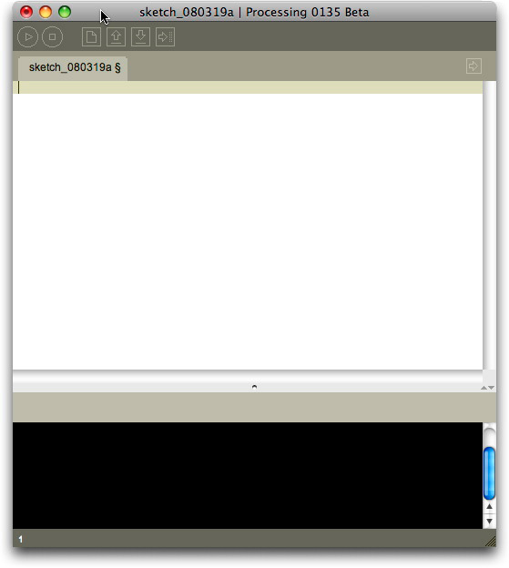 Figura 1 - Scherma principale del Processing Development Environment