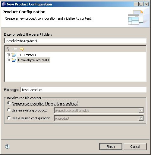 Figura 2 - Impostazione di un Product Configuration