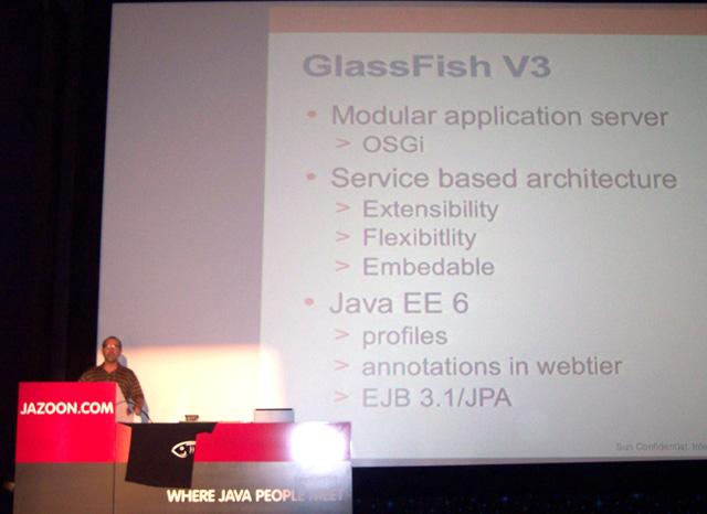 Figura 3 - Tutorial Glassfish v3 tenuto da Jérôme Dochez