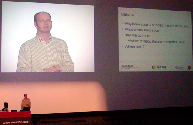 Figura 8 - Rod Johnson parla delle innovazioni necessarie al software Enterprise