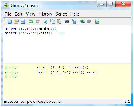 Figura 2 - La GroovyConsole in azione: apparentemente è tutto OK