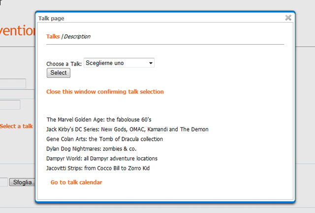 Figura 3 - Talk descriptions