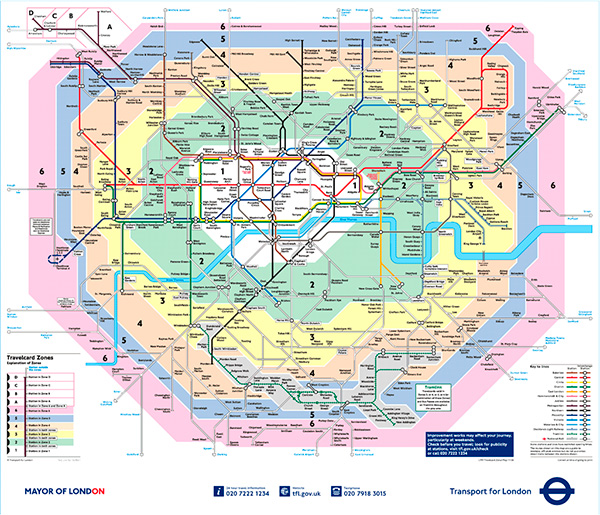 Figura 2 - La metropolitana di Londra in un formato familiare a molti turisti.