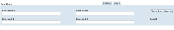 Figura 2 – La pagina di esempio dopo l'implementazione delle actions.
