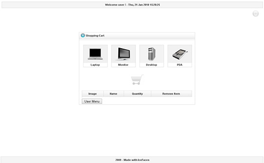 Figura 4 - Aspetto della pagina Shopping Cart.
