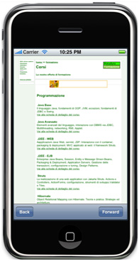 Figura 8 - Pagina corsi