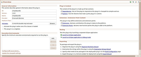 Eclipse multieditor per i file manifest dei bundle