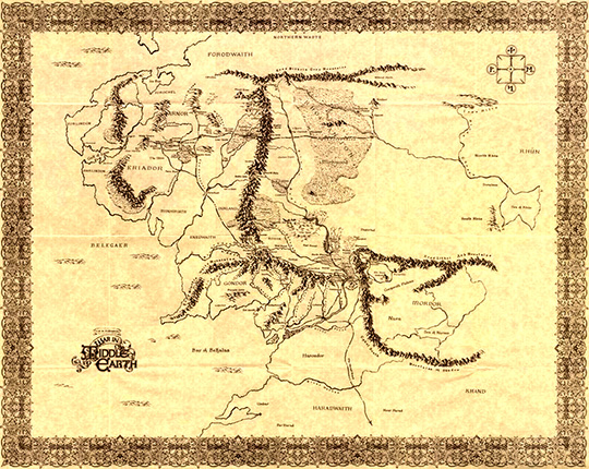 Figura 3 - La rappresentazione "geografica" della galassia di Star Wars: un mondo immaginario rappresentato con criteri "realistici" (l'immagine a grande dimensioni è visibile all'indirizzo indicato in [4]).