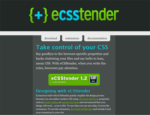 Figura 11 - La home page del sito di eCSStender.