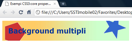 Figura 16 - Ecco come si presentano le immagini di background multiple nel browser Chrome.