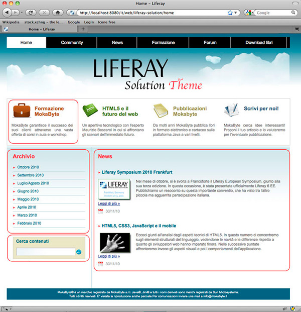 Figura 12 - Le quattro applicazioni inserite.