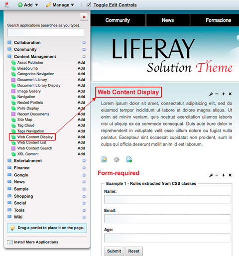 Figura 1 - Web Content Display.