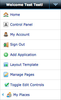 Figura 6 - Dockbar Liferay 5.2.x