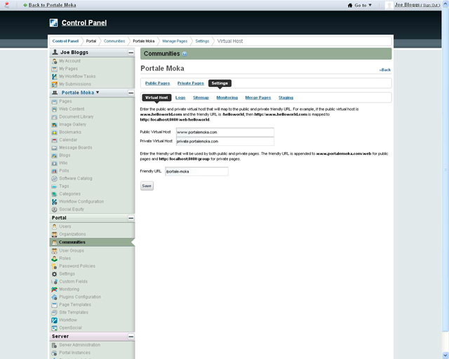 Figura 8 - Definizione dei virtual host.