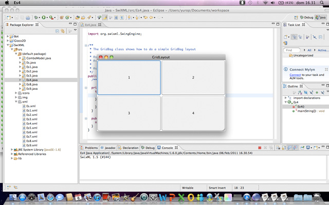Figura 10 - L'implementazione del GridLayout.