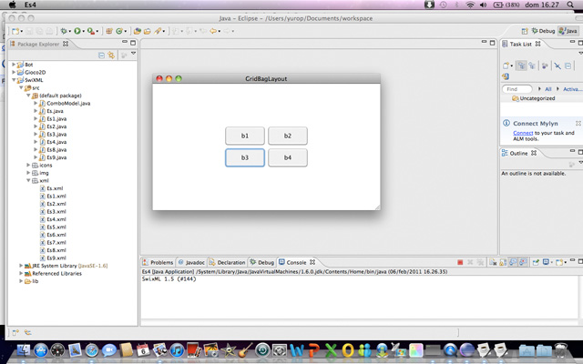 Figura 11 - L'implementazione del GridBagLayout.