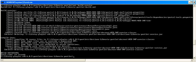 Figura 2 - Invocazione del target build-service.