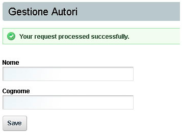 Figura 4 - Il form per inserire un autore.