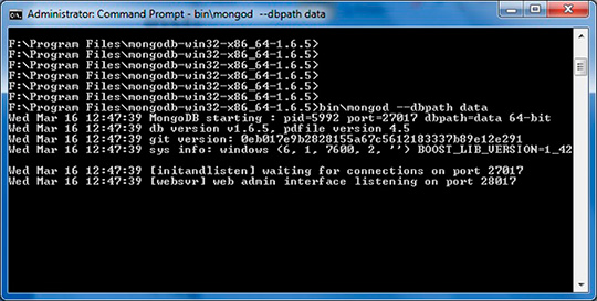 Figura 1 - Il server: mongod.
