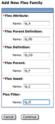 Figura 1 - L’aggiunta di una nuova Flex Family.