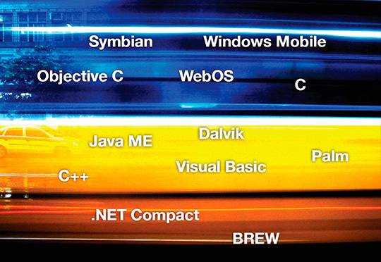 Figura 2 - Linguaggi nativi per le piattaforme mobile attualmente più diffuse.