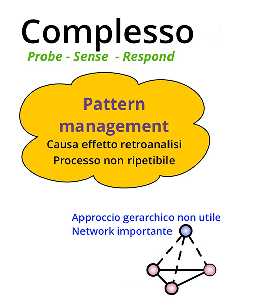 Figura 5 - Il sistema complesso: le best practice non sono più utilizzabili. La comunicazione del network è di gran lunga più utile di quella che viene dall’alto.