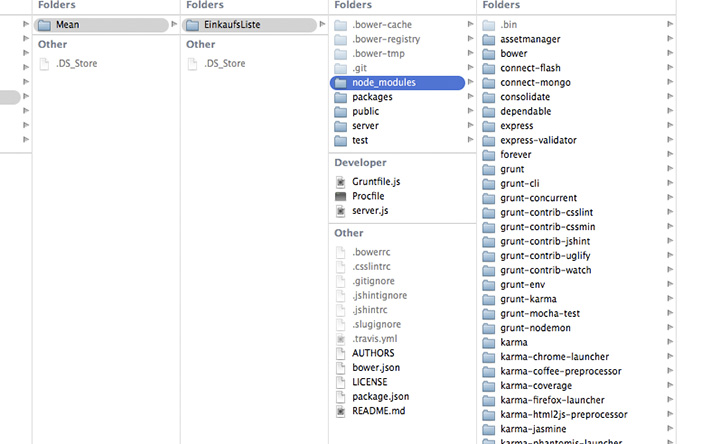 Figura 5 - La directory di progetto.