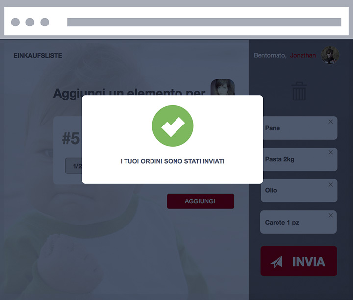 Figura 11 - Un popup ci conferma l’avvenuto invio.