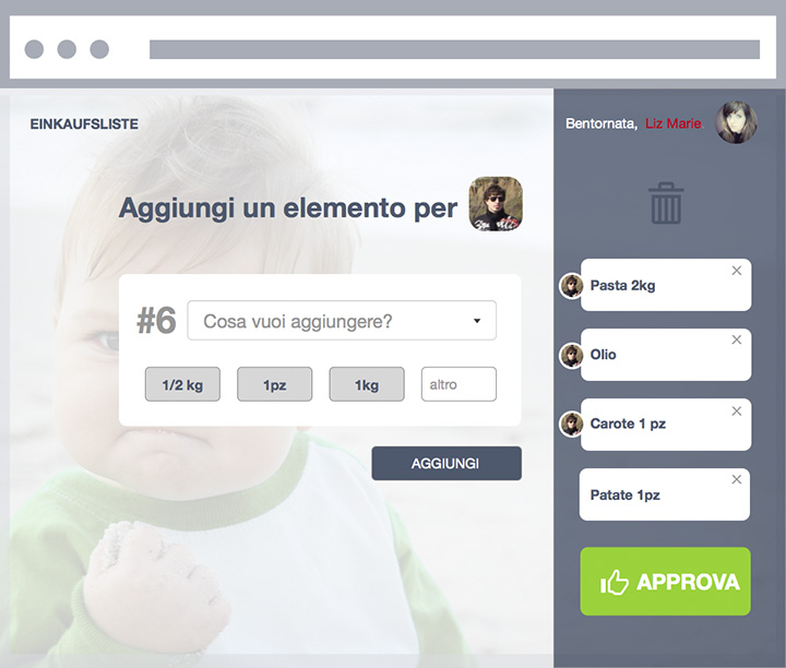 Figura 14 - La gestione della lista ricevuta prevede il pulsante “APPROVA”.