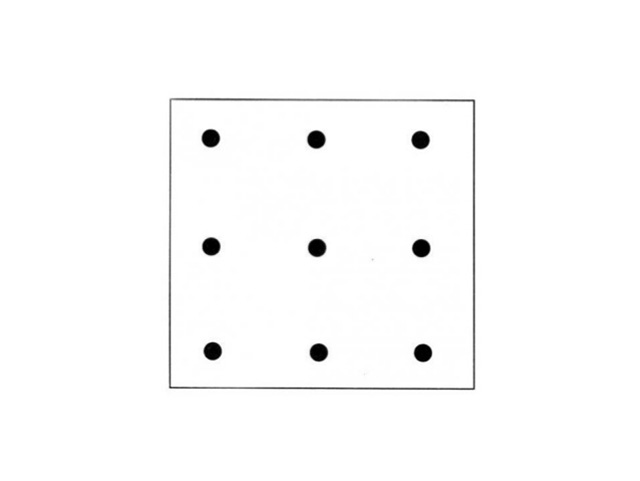 Figura 15 - Unire i nove punti, usando al massimo quattro tratti di penna, e senza mai staccare la punta dal foglio.