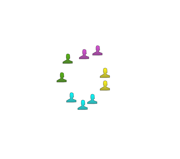 Figura 1 – Un gruppo di persone si unisce per svolgere una qualche attività.