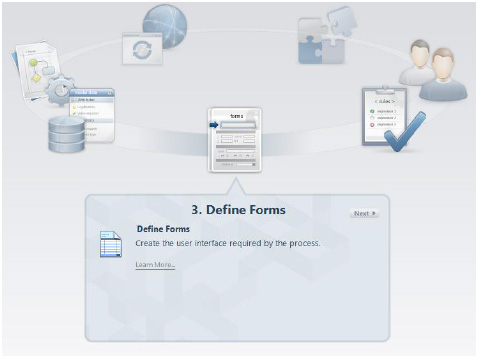 Vista Process Wizard: Define Forms.
