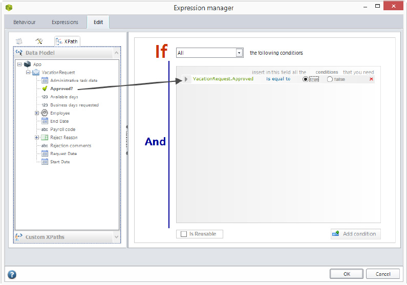 Boolean Expression Editor.