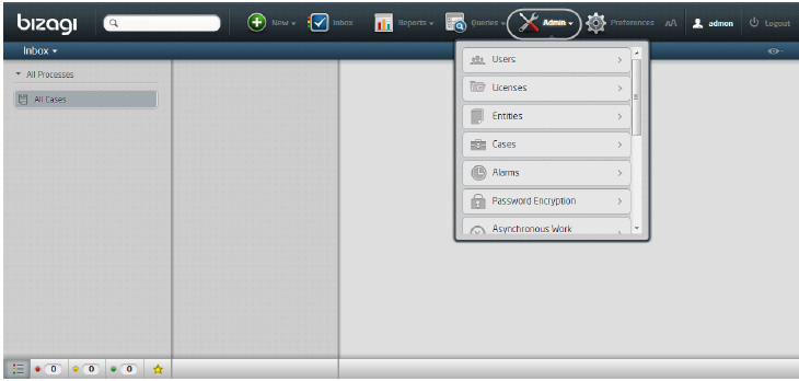 Selezione voce di menu: Users.