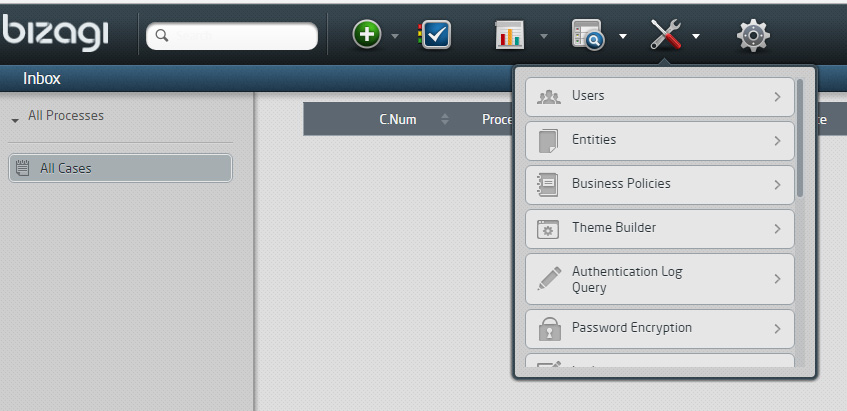 Selezione menu Entities.
