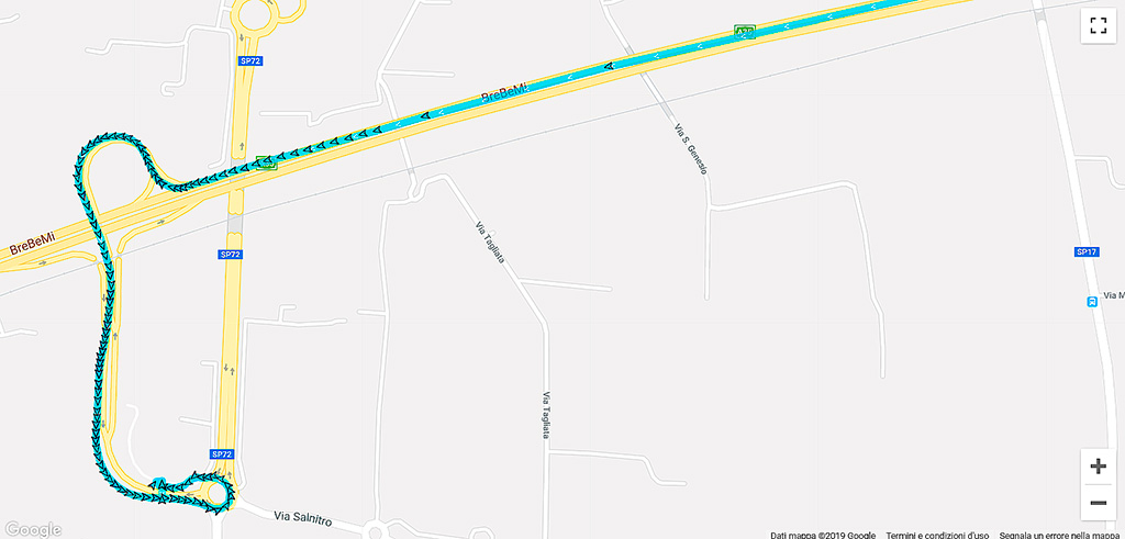 Tracking di un percorso.