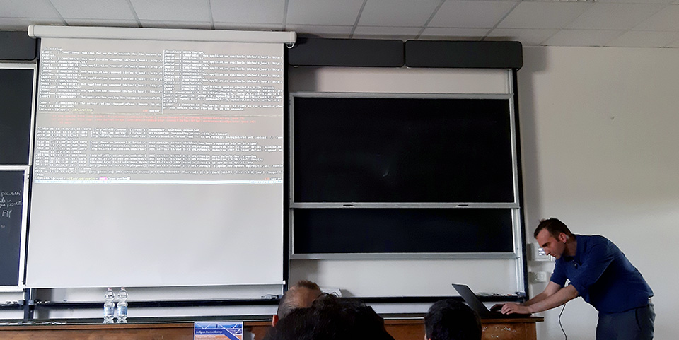 Luca Cesari ha presentato la demo live di una semplice applicazione a microservizi.