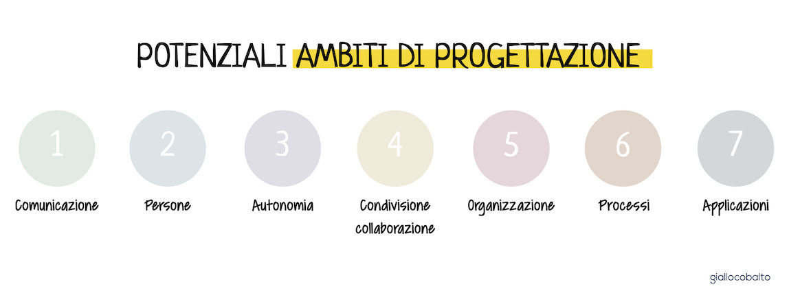 Figura 1 – I potenziali ambiti di progettazione per la Intranet.