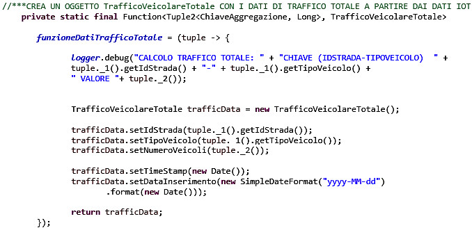 Figura 5 - Codifica della funzioneDatiTrafficoTotale