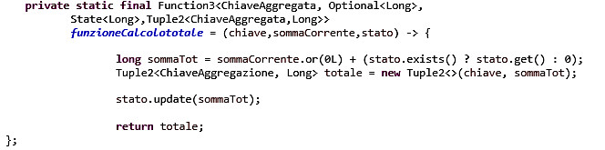 Figura 6 - Codifica della funzioneCalcoloTotale